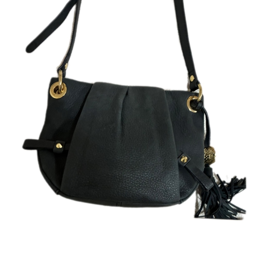 Vince Camuto Black Leather Shoulder Bag EUC